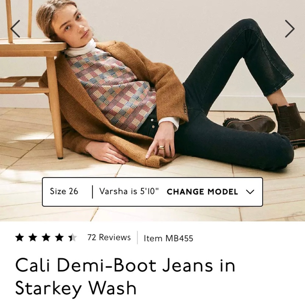 Madewell Cali Demi-Boot Jeans in Starkey Wash